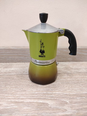 Bialetti Flammetta moka maker used, 3 cups, made in Italy
