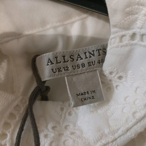 Camila Broderie dress All Saints new, size Large UK12, white