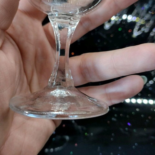 Thin-walled crystal glasses for wine and champagne, new, set of 6