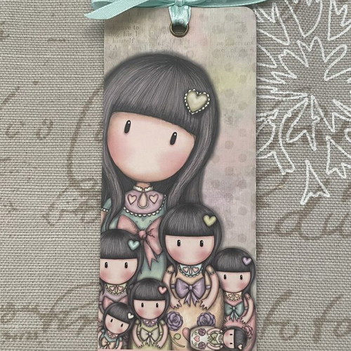 Santoro Gorjuss stationery set with notebook, stamp, erasers, bookmark