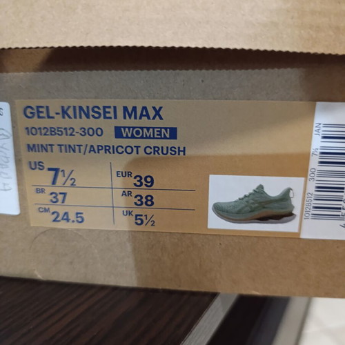 Asics Kinsei Max sneakers, turquoise, size 39