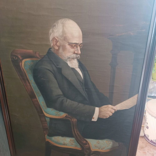 Oil painting with portrait of Eleftherios Venizelos used