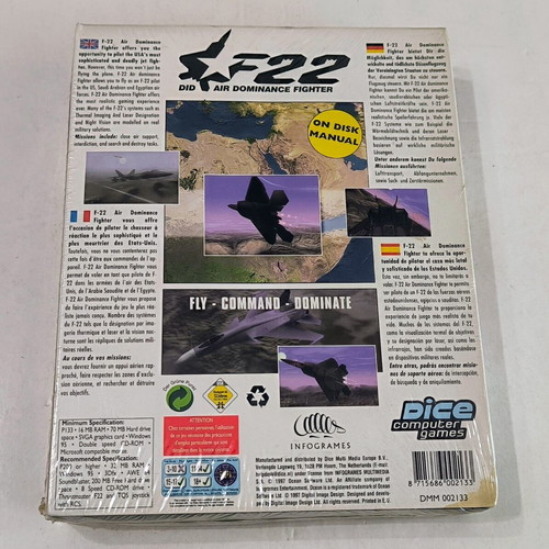 F-22 Air Dominance Fighter PC game new, simulation