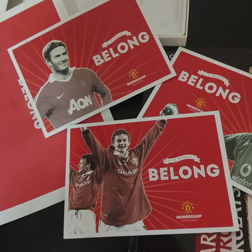 Manchester United Membership boxes used, pack of 4