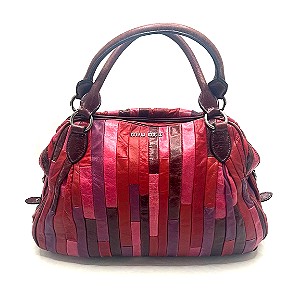 Miu Miu patchwork leather red handbag
