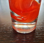 Κηροπήγιο Kosta Boda Art glass σαν καινούργιο, πορτοκαλί νερά