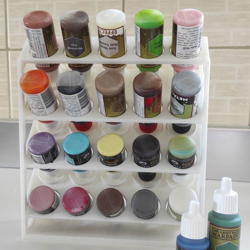 Painting vial holder new with 20 slots made of PLA plastic