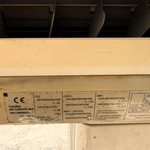 Toshiba Inverter Air Conditioner 19000 BTU used, Made in Japan