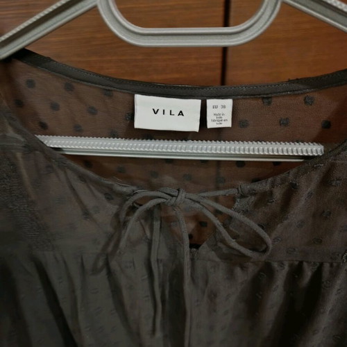 Vila blouse with lace new, size M, black