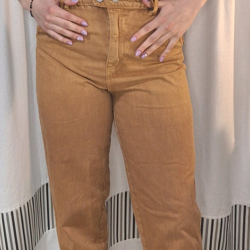Stradivarius fitted jeans used, brown orange, size M
