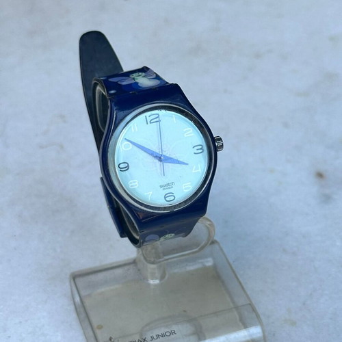 Swatch Fly By Night Loomi GN911 blue watch used, functional