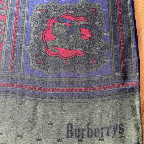 Burberry’s men's silk scarf new with beautiful patterns