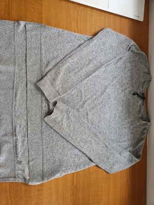 Bershka asymmetrical grey blouse like new, size S