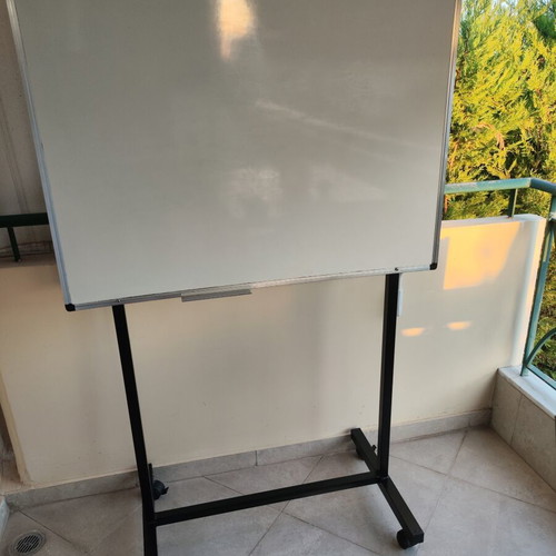 Marker board rotating with aluminum frame and wheels, like new