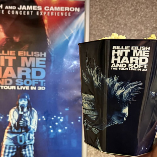 Billie Eilish Limited Edition 3D Engraved Metal Popcorn Bucket New