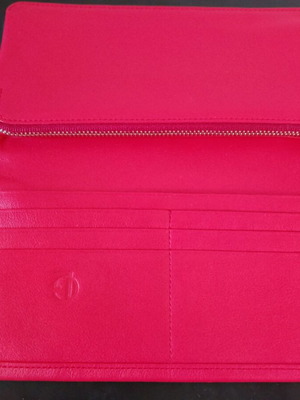 Leather wallet, like new, red
