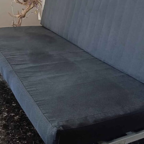 Sofa bed navy color 2:00x90 like new, converts to super double bed