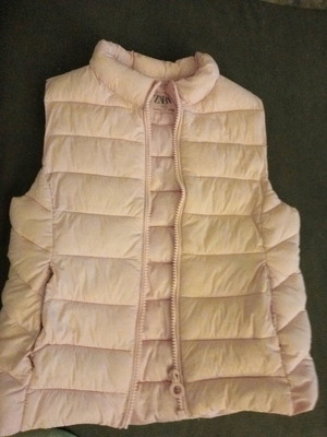 Zara autumn down sleeveless jacket used 6-7 years 122 cm pink