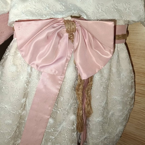 Baptism set for girls like new with dress, bolero, headband and size 21 shoes