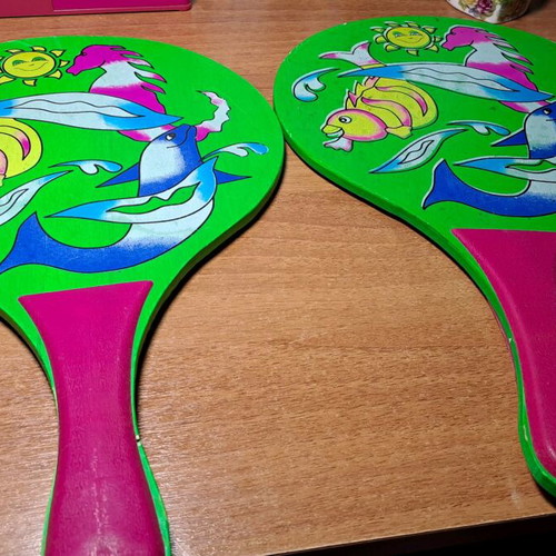 Children's rackets used, without balls, set of 2