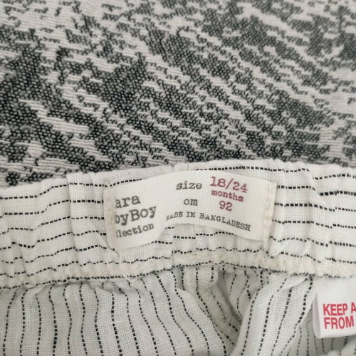 Linen baby pants used, size 18-24 months