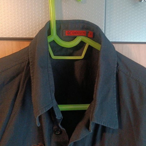 Endeson Fashion men's shirt like new, size M, black orange