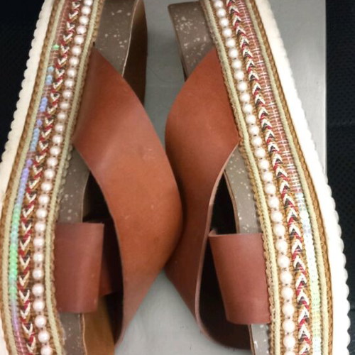 Exe platform sandals used size 38 brown