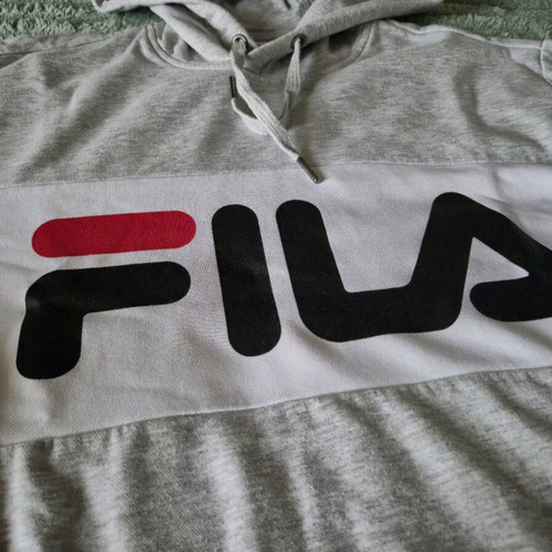 Fila hoodie XL like new, white and grey