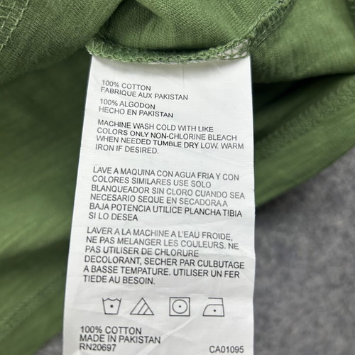 Dickies men's XL green V-neck T-shirt