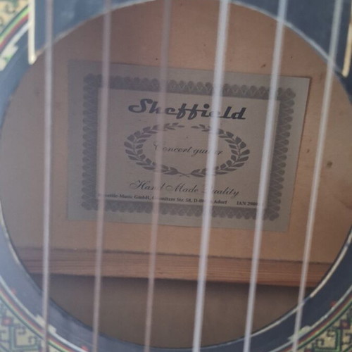 Sheffield concert classical guitar with satin finish and case