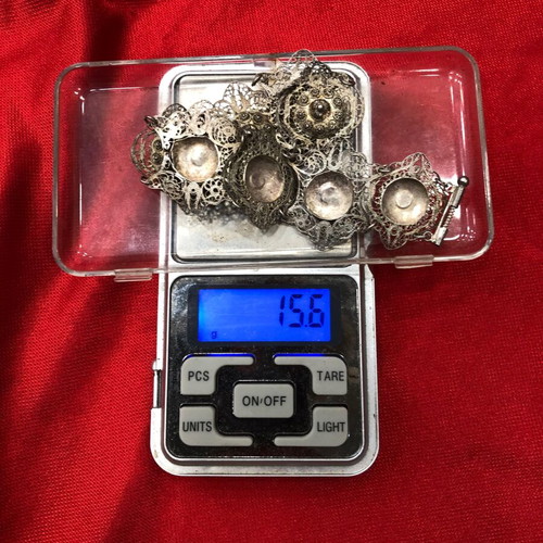Silver filigree bracelet used, 19th century