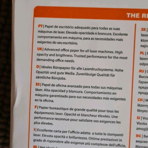 A4 printing paper new, pack of 2 x 500 sheets