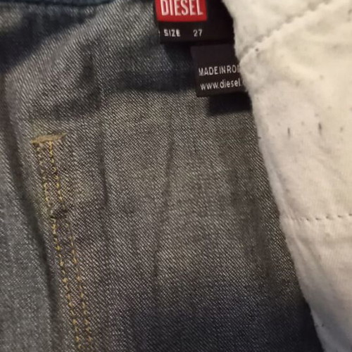 Diesel asymmetric midi denim skirt like new, size S, blue