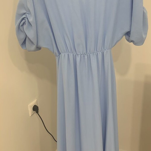 Blue wrap dress one size like new