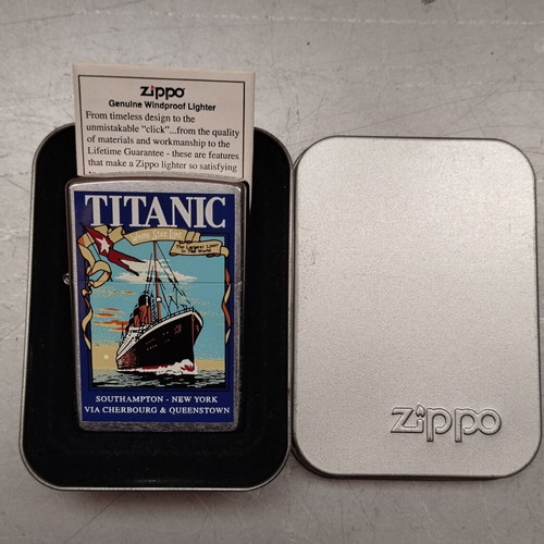 Zippo Titanic White Star Line lighter vintage new with box