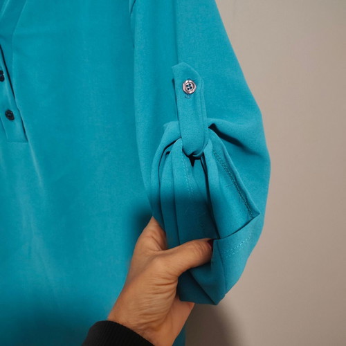 Turquoise shirt blouse new, comfortable fit, size S