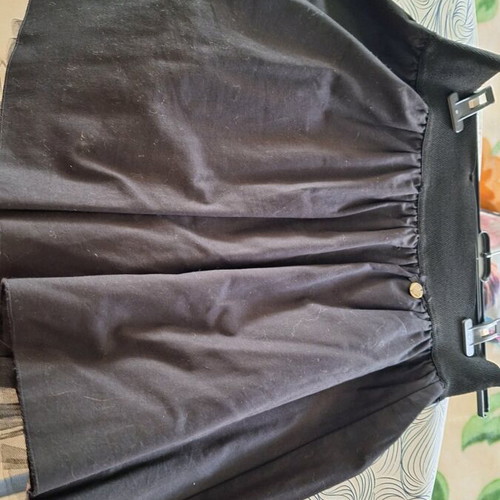 Lynne Black Puffy Skirt Used with Elastic and Tulle