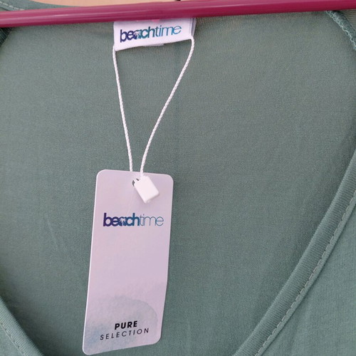 Beachtime dress green large new, viscose