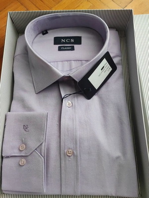 Aslanis Home NCS men's dress shirt XL new, light purple