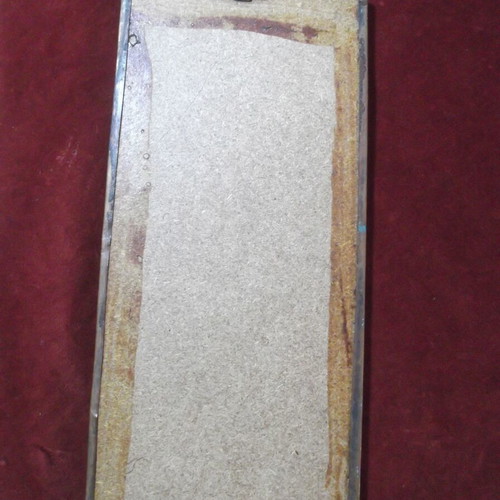 Chalcography wall art used, handmade floral copper plaque on wood
