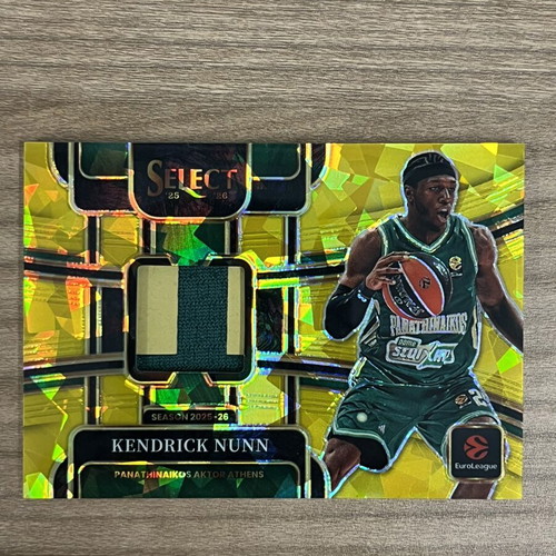 2025-26 Panini Select Euroleague Basketball Kendrick Nunn Gold Ice Patch