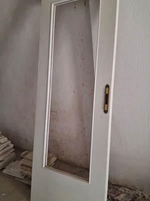 Плъзгаща дървена врата без стъкло, единична, 80x214 см