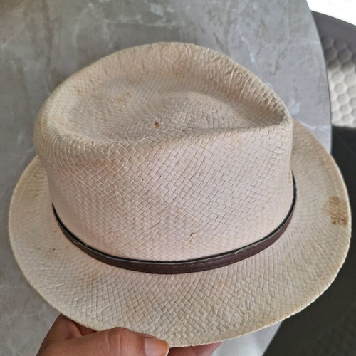 Karfil hats hat used, beige, size 58 unisex