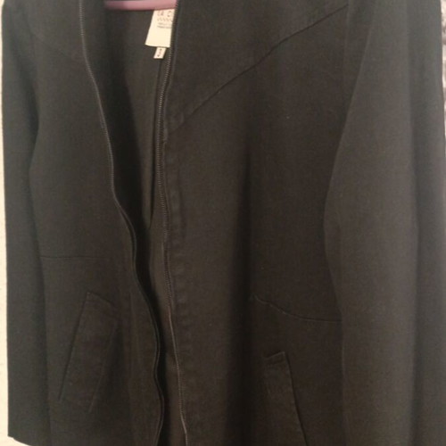 Parka with hood black size L like new