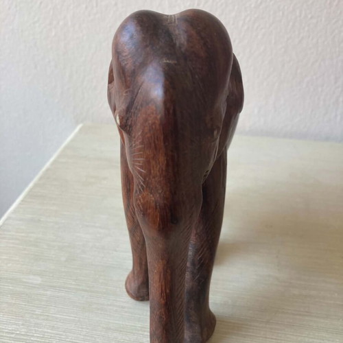 Wooden elephant carving