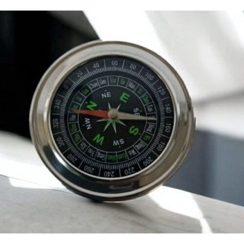 Camping and Hiking Compass Metal Silver 8 cm New