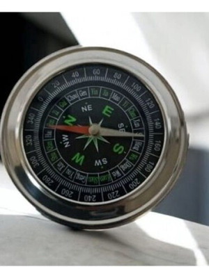 Camping and Hiking Compass Metal Silver 8 cm New