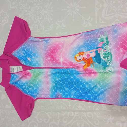 Playshoes Mermaid Sunscreen Kids Swimsuit with Short Sleeves and Shorts like new