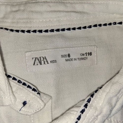 Zara Kids Summer Shirt White Size 6 Years 116cm Like New