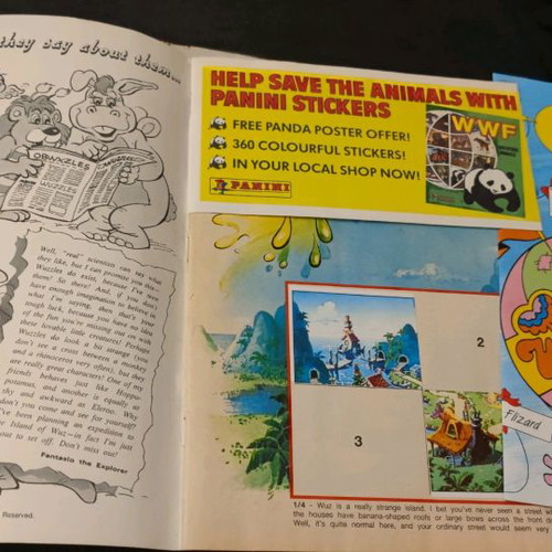 Panini Wuzzles sticker album used, English edition